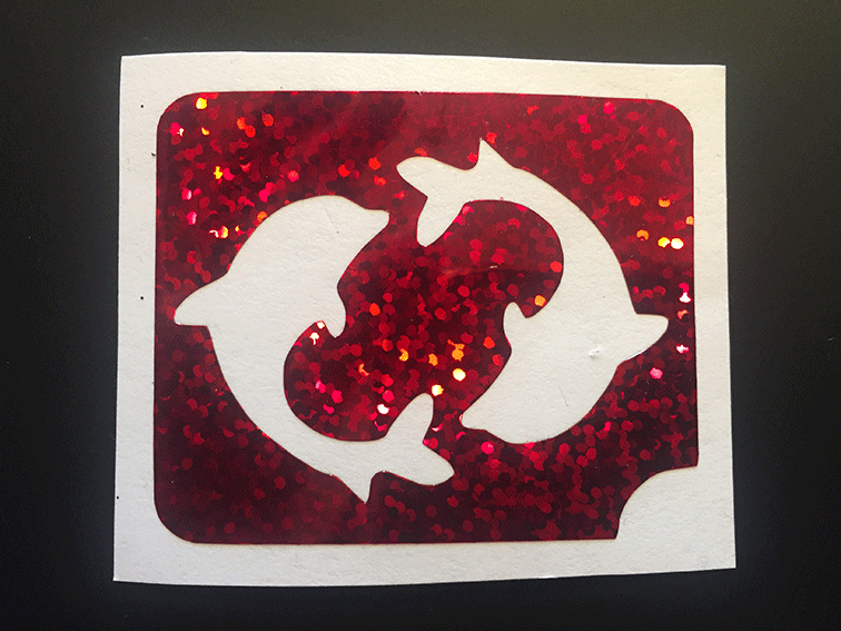 2 Dolphins Type 1 Stencil