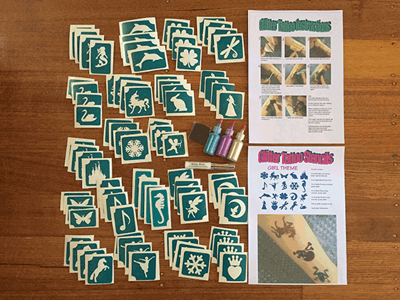 Glitter Stencil Kit A